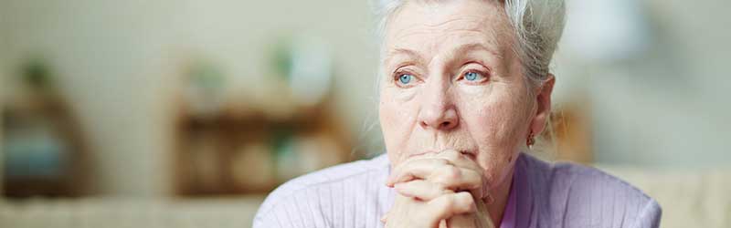 Senior dementia caregiver coping with stress